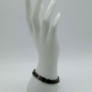 Salvatore Ferragamo Black Metallic Bracelet